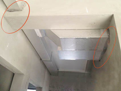 新风安装管道穿梁事件引深思_(F)复地新都国际