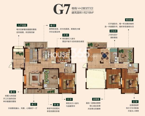 南光·洛龙湾壹号高层G7户型-218平方米